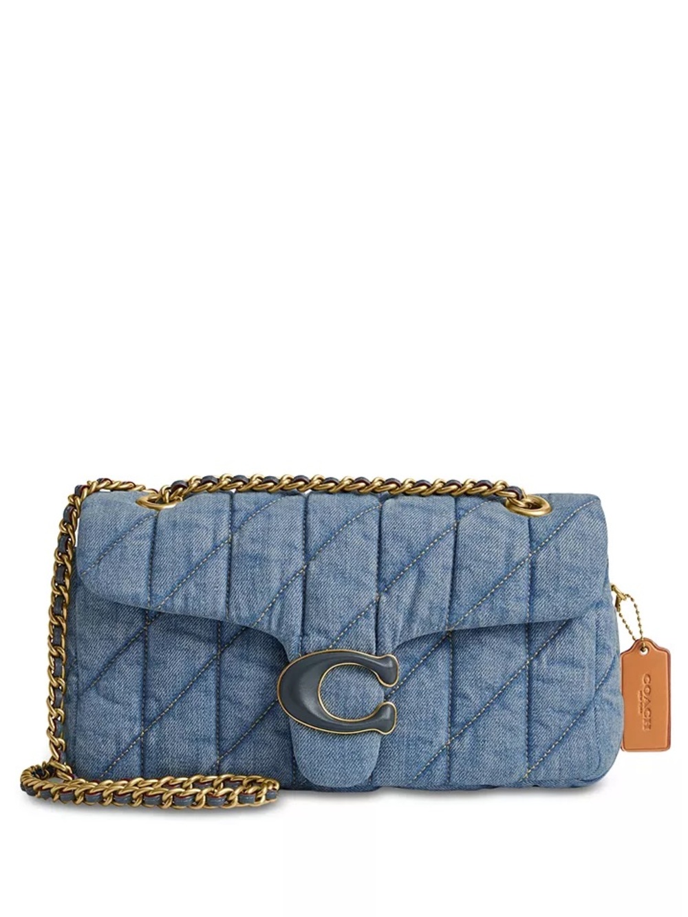 ‼️Like New Coach Tabby 20 Quilted Blue Denim Shoulder Bag Crossbody Bag